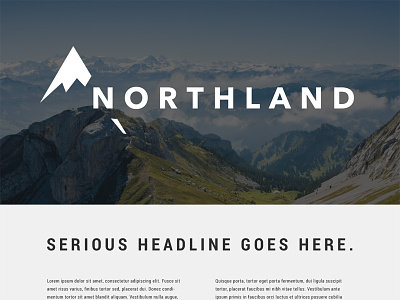 Northland branding logo minimal minimalist simple website