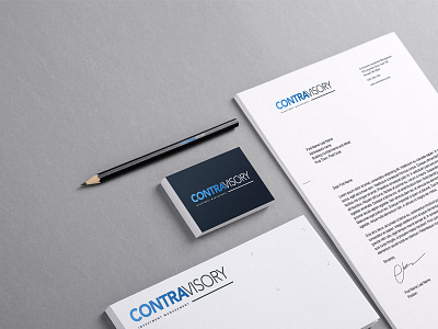 Contravisory Rebrand branding business card logo stationary