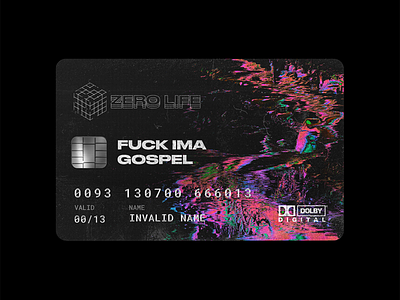 Misanthropic Series concept art credit card glitch typography