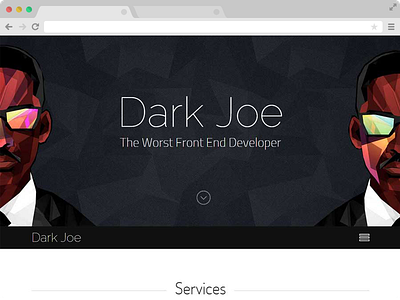 Dark Joe - FREE Responsive One Page Bootstrap Template bootstrap css3 design html5 one page personal template personal website template portfolio responsive web