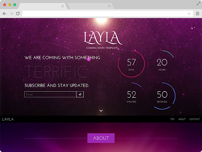 Layla - A Free Responsive Coming Soon Template with Bootstrap 3 bootstrap coming soon template css3 html5 one page responsive