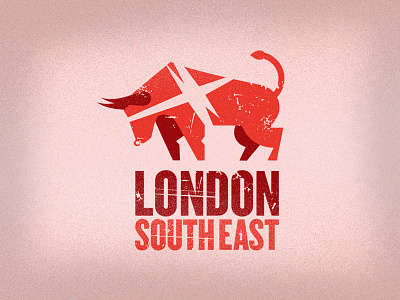 London brand bull distressed logo london