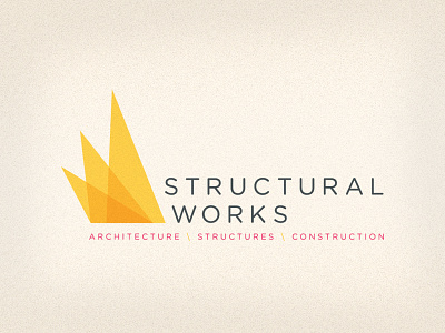 Structural Works Logo architecture brand logo simple triangle yellow