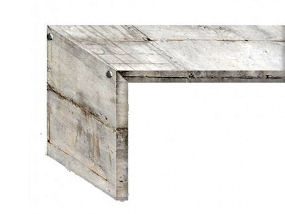 Concrete Desk concrete design desk industrial minimalist product