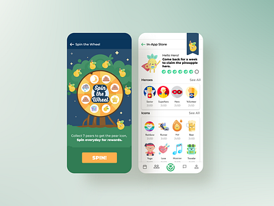 In-app Store UI & Gamification Elements