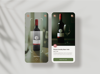 Wine AR App Concept app app design application design mobile mobile app mobile design ui ui design wine wine app wine mobile wine ui