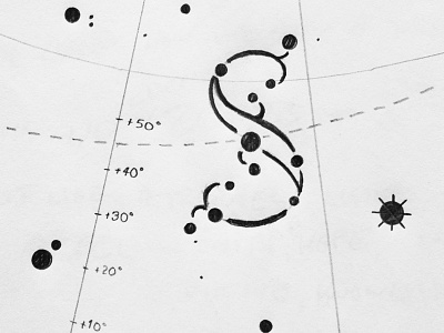Type #38 (Feb. 21, 2014 astronomy daily type exploration graphic design planisphere stars type typography