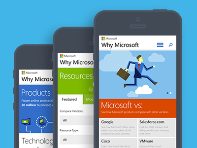 WhyMicrosoft Mobile design illustration mobile