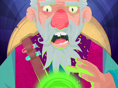 Wizardy Type Guy illustration texture wizard