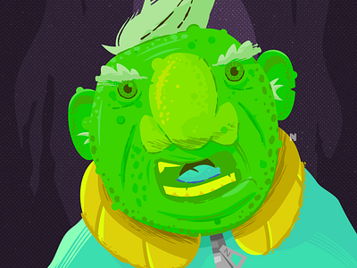 Troll Guy in a Parka illustration parka texture troll