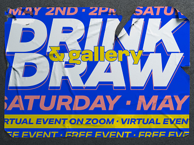 & Gallery - Virtual Drink & Draw Event Flyer