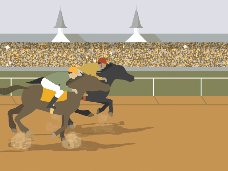 Derby Ponies animation crowd gif horse horse race race track