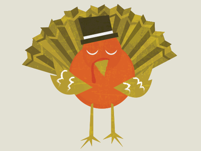 Gobble Gobble bird illustration thanksgiving turkey