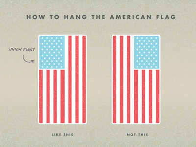 How To Hang The American Flag By Jen Arevalo Dribbble   How To Hang The American Flag 1x 