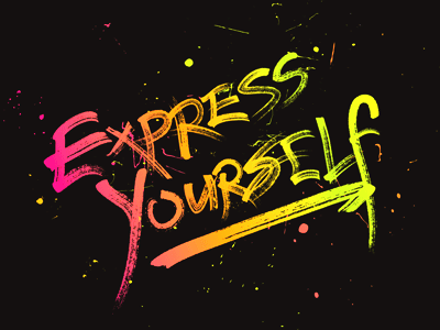 Express Yourself aiga always summer brush type diplo express yourself final flourescent hand lettering jacksonville poster splatter typography