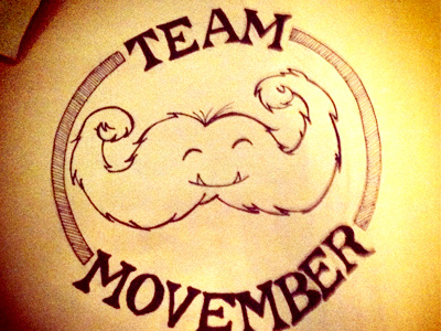 Team Movember Mustache Monster Sketch