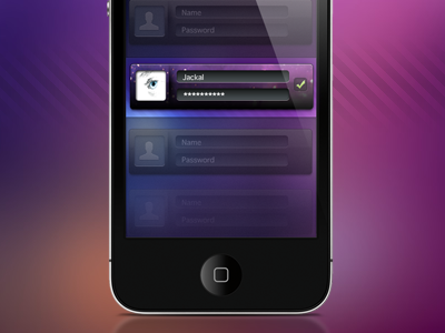 Login Pro #1 iphone login nome password photoshop pro