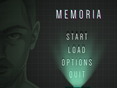Main Menu design game memoria menu photoshop ui videogame