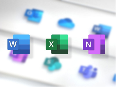 Microsoft Office new Icons adobexd icons mircosoft office