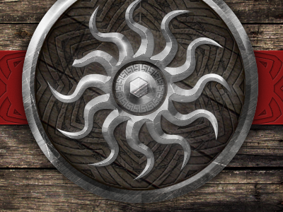 Celtic Shield ) celtic design illustrator iron photoshop shield wood