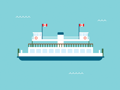 Toronto Island ferry boat canada ferry icon illustration islands toronto vector