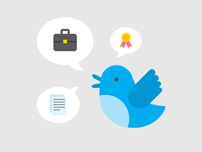 Loudmouth Bird bird blahblahblah icons illustration twitter twitterbird vector