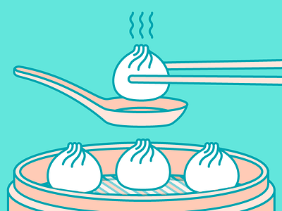 Updated soup dumplings by Isabel Foo on Dribbble