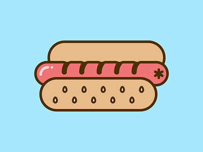 Hot dog buns hot dog icon illustration sausage vector weiner