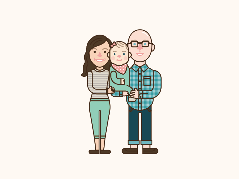 Download Family portrait by Isabel Foo on Dribbble