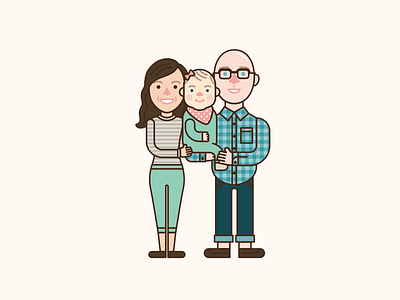 Family portrait baby family illustration portrait vector