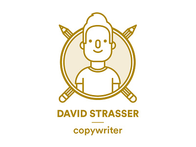 David Strasser, copywriter copy copywriter icon illustration logo pencil profile vector