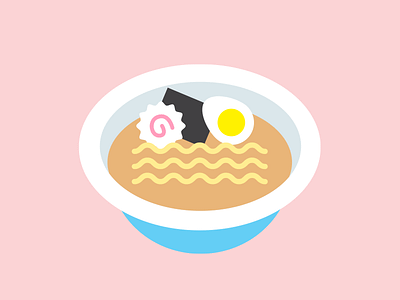 Ramen egg food icon illustration noodles ramen vector