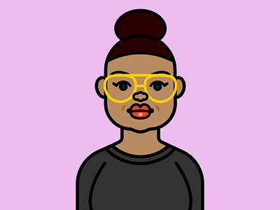 80s glasses girl glasses illustration mta nyc people person portrait subway vector