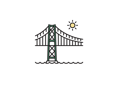 Lionsgate Bridge bridge canada canadian icon illustration lionsgate bridge vancouver vector west coast