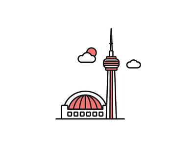 Toronto CN Tower canada canadian cn tower icon illustration sky dome skyline toronto vector