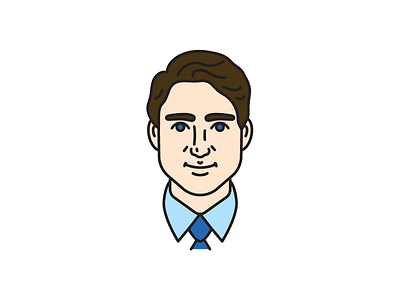 Justin Trudeau canada canadian icon illustration justin trudeau prime minister vector