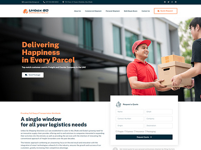 Delivery Services & Fright Template branding cargo courier delivery elementor graphic design shipping ui website