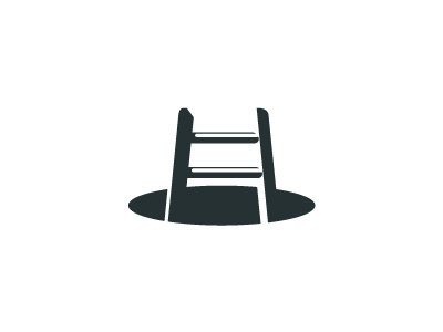 Underground brand identity illustration ladder logo