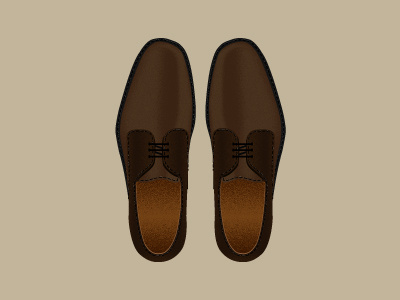 Fancy shoes. brown illustration leather shoes
