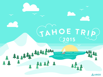 Tahoe Trip Illustration card design illustrator mountains tahoe