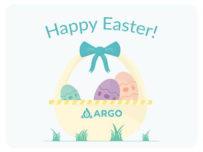 Happy Easter basket easter eggs goodfriday icon illustration
