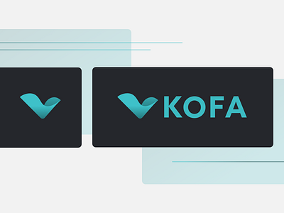 KOFA Logo Concept 1 bird brand branding design gradient heart illustration mark