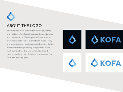 KOFA Final Logo arrowhead brand design diamond geometric glyph illustration illustrator logo mark type vector