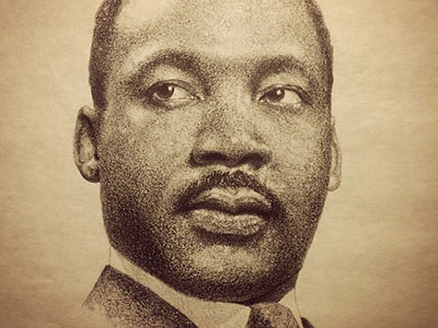 Martin Luther King Jr. portrait (pencil) black history month illustration mlk pencil portrait realism