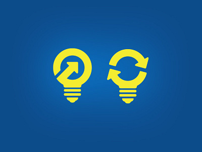 Light Bulb Recycling Logo Concepts (unused) icons light bulb logo logo design recycling