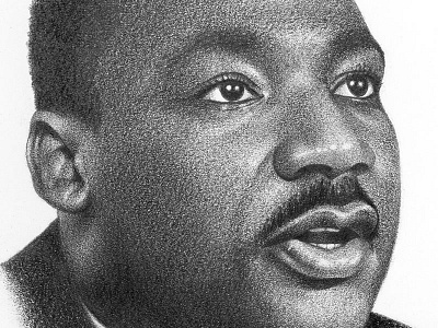 Martin Luther King, Jr. Portrait black history month illustration