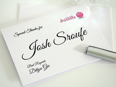 Special Thanks Dribbble Invitation accepted invitation proposal