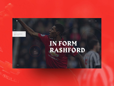 Man Utd - Homepage concept design designinspiration grid interace manchester united typography ui concept ux design