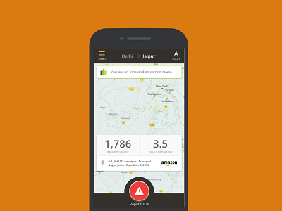 Driver App Concept: While Driving Screen app concept driver navigation recommendation safety ux