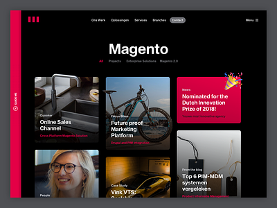 Collection page for Magento items collection interface ui ui ux design website